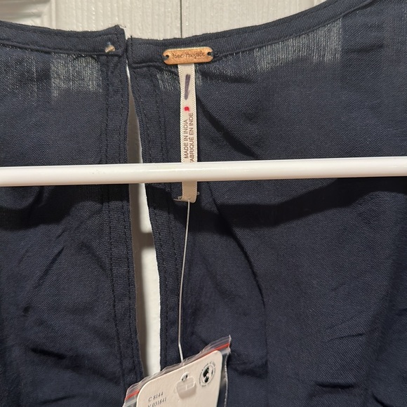 NWT Free People Natalya Black Solid Midi Dress - Picture 4 of 8